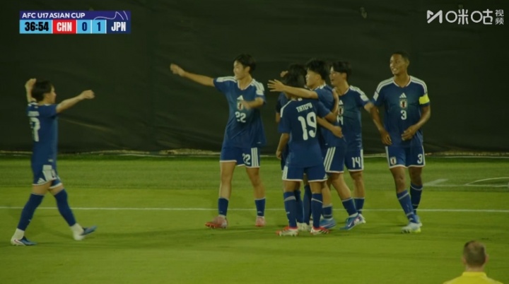九游娱乐-丢球了！U17男足第37分钟被进球，日本队1-0领先